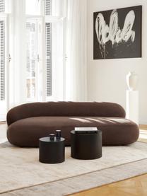 Couchtisch Dan aus Holz, 2er-Set, Mitteldichte Holzfaserplatte (MDF) mit Eschenholzfurnier, Schwarz, Set mit verschiedenen Größen