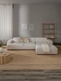 Ecksofa Melva (4-Sitzer), Bezug: 100% Polyester Der hochwe, Gestell: Massives Kiefernholz, FSC, Füße: Kunststoff, Webstoff Off White, B 319 x T 196 cm, Eckteil rechts