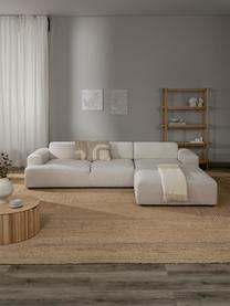 Ecksofa Melva (4-Sitzer), Bezug: 100% Polyester Der hochwe, Gestell: Massives Kiefernholz, FSC, Füße: Kunststoff, Webstoff Off White, B 319 x T 196 cm, Eckteil rechts