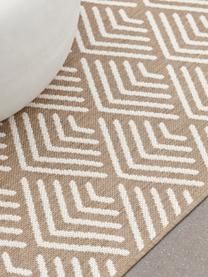Alfombra estampada de interior/exterior Milano, Parte superior: 70% polipropileno recicla, Beige, blanco, An 80 x L 150 cm (Tamaño XS)
