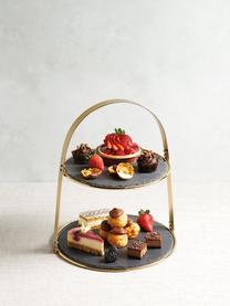 Présentoir à gâteaux Artesa, Couleur dorée, noir, Ø 30 x haut. 35 cm