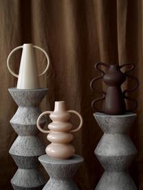 Design-Vase Frigya, Steingut, Hellbeige, Ø 6 x H 31 cm