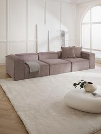Modulares Sofa Lennon (4-Sitzer) aus Cord, Bezug: Cord (92 % Polyester, 8 %, Gestell: Massives Kiefernholz FSC-, Füße: Kunststoff, Cord Taupe, B 327 x T 119 cm