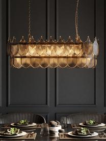Grand suspension Botania, Doré, grège, larg. 90 x haut. 135 cm