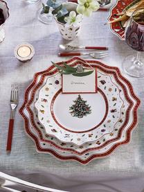 Súprava tanierov z porcelánu Delight, 4 osoby (12 dielov), Premium porcelán, Biela, červená, vzorovaná, 4 osoby (12 dielov)