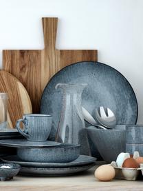 Bols artisanaux Nordic Sea, Ø 17 cm, 4 pièces, Grès cérame, Gris-bleu, Ø 17 cm