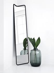 Hranaté stojací zrcadlo s hliníkovým rámem Kasch, Černá, Š 42 cm, V 175 cm
