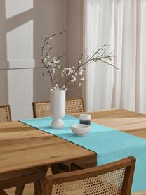 Tafelloper Riva, 55% katoen, 45% polyester, Turquoise, B 40 x L 145 cm
