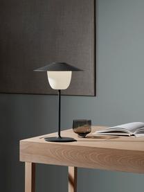 Mobile dimmbare LED-Außenleuchte Ani zum Hängen oder Stellen, Lampenschirm: Aluminium, Lampenfuß: Aluminium, beschichtet, Schwarz, Weiß, Ø 22 x H 33 cm
