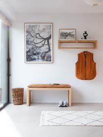 Pólka ścienna z drewna bambusowego Rib, różne rozmiary, Drewno bambusowe, Jasny brązowy, S 95 x W 20 cm