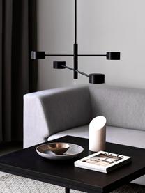 Große Dimmbare LED-Pendelleuchte Clyde, Lampenschirm: Metall, beschichtet, Baldachin: Metall, beschichtet, Schwarz, B 90 x T 54 cm