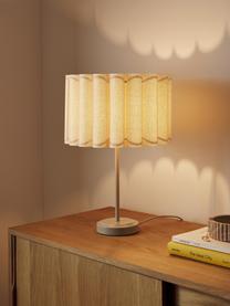 Tischlampe Lucina aus Leinen, Lampenschirm: Leinen, Hellbeige, Ø 32 x H 46 cm