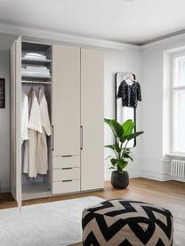 Drehtürenschrank Monaco, 3-türig, Korpus: Holzwerkstoff, foliert, Griffe: Metall, beschichtet, Hellbeige, B 148 x H 216 cm
