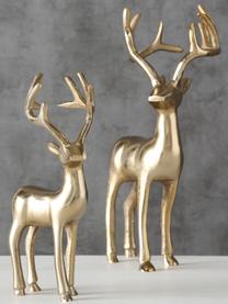 Figuras decorativas ciervos Thielo, 2 uds., Aluminio recubierto, Latón, Set de diferentes tamaños