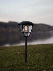 Lámpara solar para exteriores Felix, Pantalla: acrílico, Estructura: plástico, Negro, Ø 14 x Al 45 cm