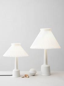 Lámpara de mesa artesanal grande de porcelana Esben, Lámpara: porcelana, Cable: plástico, Blanco, Ø 45 x Al 65 cm