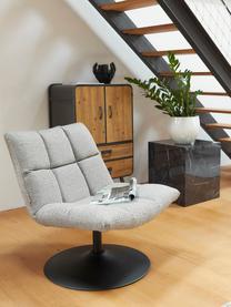 Fauteuil pivotant gris clair Bar, Tissu brun-beige