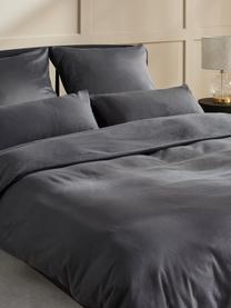Funda nórdica de franela Biba, Gris oscuro, Cama 135/140 cm (200 x 200 cm)