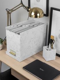 Caja organizadora Jahan, con 8 separadores, Organizador: cartón laminado, Mármol blanco, An 19 x Al 27 cm