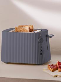 Toaster Plissé mit strukturierter Oberfläche, Thermoplastisches Harz, Graublau, B 34 x T 19 cm