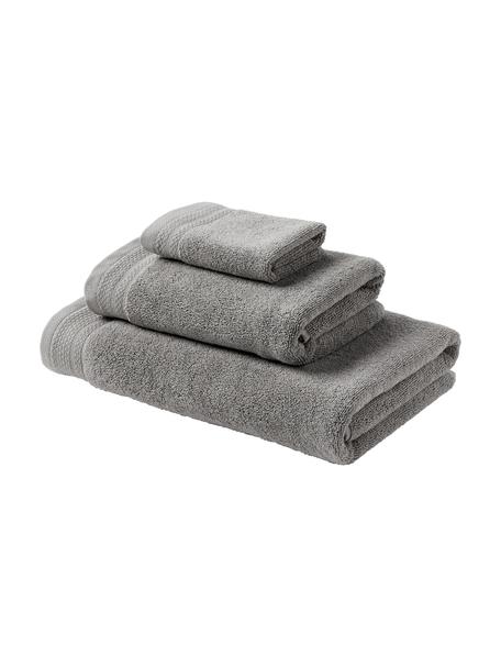 Súprava uterákov z organickej bavlny Premium, 3 diely, Tmavosivá, Súprava s rôznymi veľkosťami