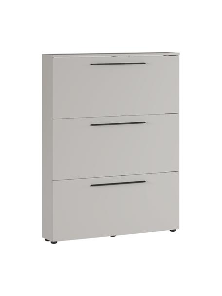 Meuble à chaussures avec compartiments rabattables Dallas, Grège, larg. 100 x haut. 129 cm