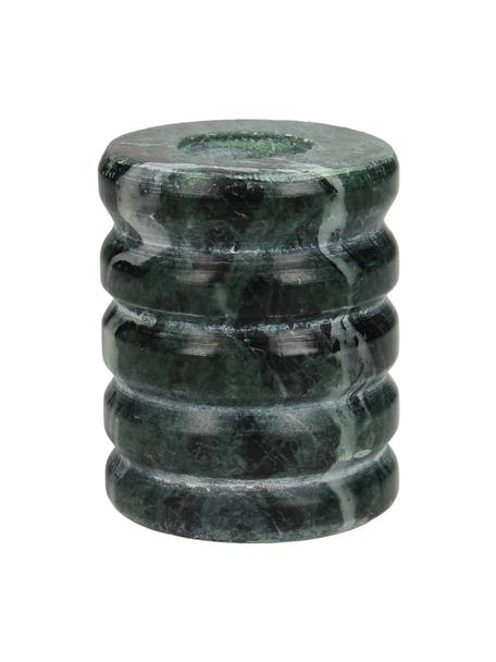 Marmor-Kerzenhalter Jim, Marmor, Grün, marmoriert, Ø 5 x H 6 cm