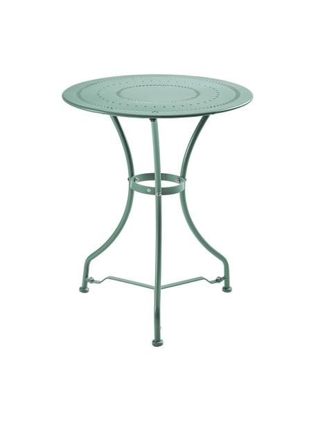 Garten-Bistrotisch Genutry aus Metall, Ø 58 cm, Metall, pulverbeschichtet, Salbeigrün, Ø 58 x H 71 cm