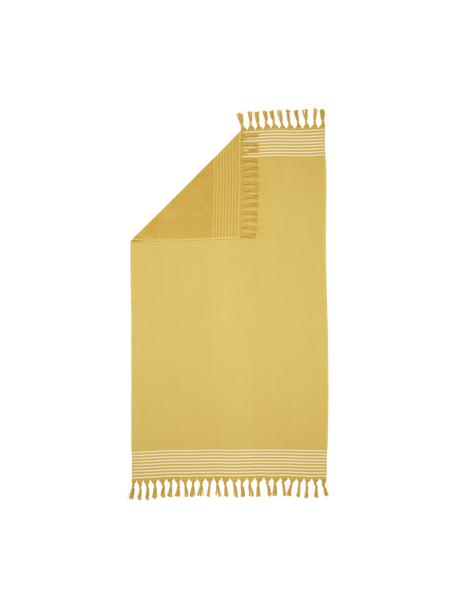 Ręcznik plażowy Freddy, Żółty, S 100 x D 180 cm