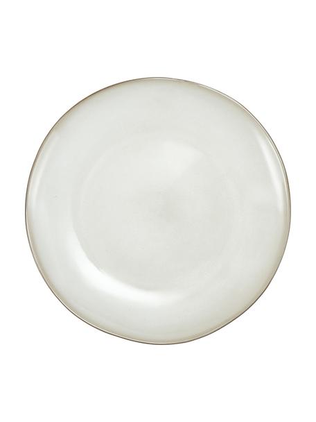 Assiette plate en grès beige faite main Thalia, 2 pièces, Grès cérame, Beige, Ø 28 x haut. 3 cm