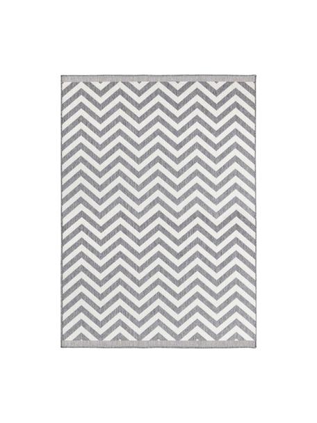 Dwustronny dywan wewnętrzny/zewnętrzny Palma, Szary, kremowy, S 200 x D 290 cm (Rozmiar L)