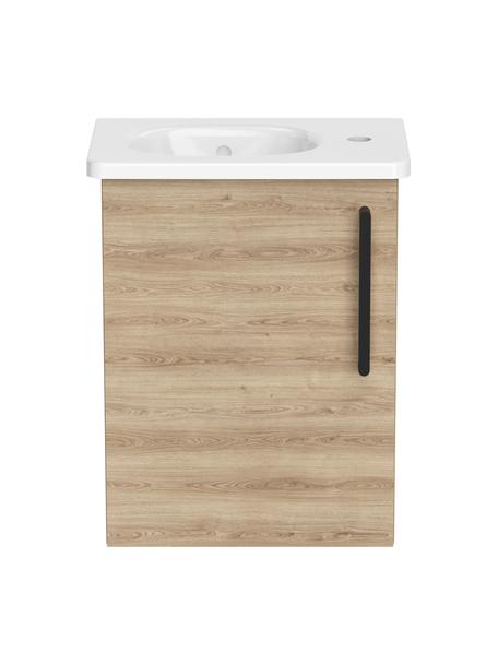 Wastafel met onderkast Orna, B 45 cm, Bruin, houtlook, B 45 x H 58 cm