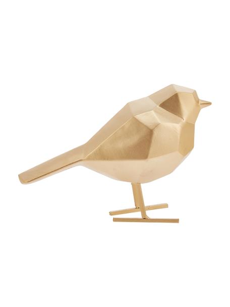 Deko-Objekt Bird, Polyresin, Goldfarben, 17 x 14 cm