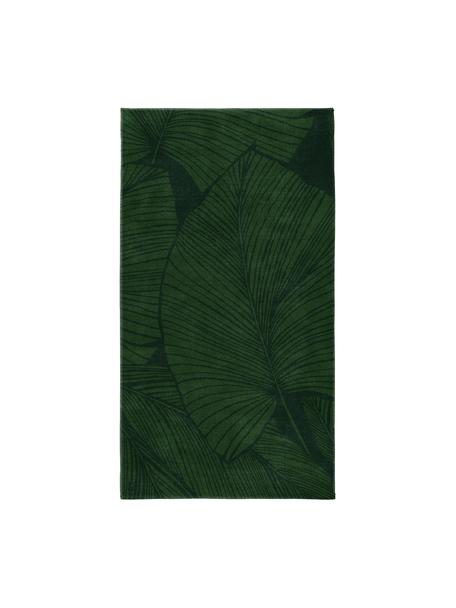 Telo mare con motivo foglie Puerto, Tonalità verdi, Larg. 100 x Lung. 180 cm
