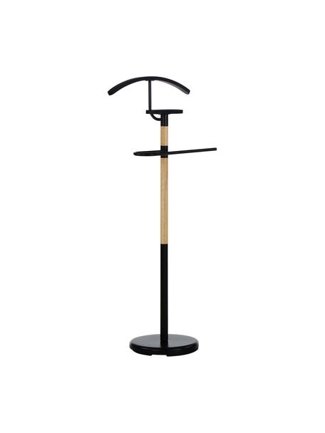 Stummer Diener Esteban, Stahl, Gummiholz, Schwarz, Gummiholz, H 114 cm