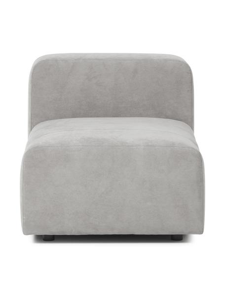 Middelste module Lena, Bekleding: geweven stof (88% polyest, Frame: grenenhout, multiplex, ha, Poten: kunststof, Geweven stof zilvergrijs, B 76 x D 106 cm