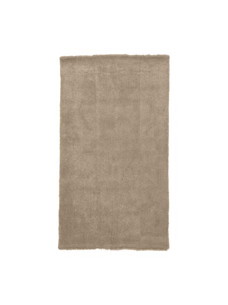 Zacht hoogpolig vloerkleed Leighton in beige, Onderzijde: 70% polyester, 30% katoen, Bruin, B 80 x L 150 cm (maat XS)