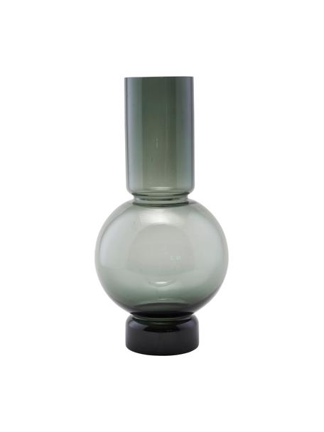 Deko-Vase Bubble aus getöntem Glas, Glas, Grau, transparent, Ø 18 x H 35 cm