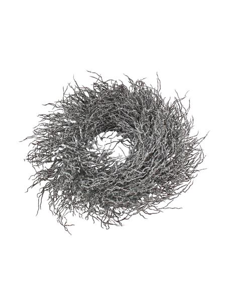 Weihnachtskranz Simple Ø 40 cm, Kunststoff, Metall, Grau, Ø 40 x H 15 cm