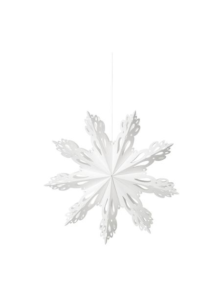 Adorno para colgar copo de nieve Snowflake, Papel, Blanco, Ø 46 cm