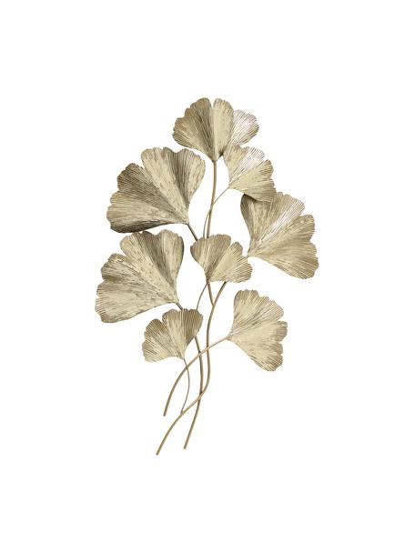 Décoration murale métal Ginkgo, Métal, laqué, Couleur dorée, larg. 61 x haut. 95 cm