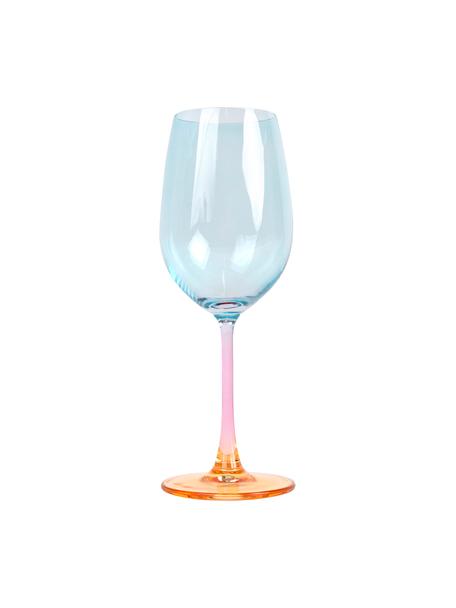 Bicchiere vino Rainbow 4 pz, Vetro, Multicolore, Ø 6 x Alt. 22 cm, 350 ml