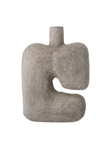 Ručne vyrobená dekoračná váza Banael, Papierová hmota, Sivá, Š 25 x V 36 cm