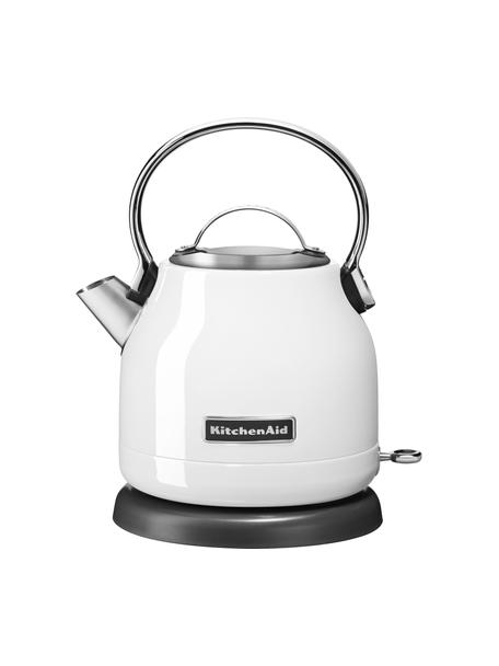 Wasserkocher Classic, Korpus: Edelstahl, Griff: Aluminium, Weiß, glänzend, B 23 x H 26 cm