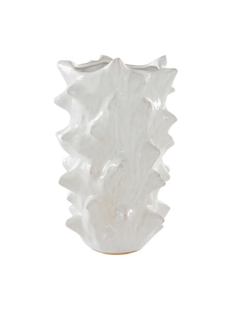 Dizajnová keramická váza Delia, Keramika, Biela, Š 24 x V 36 cm