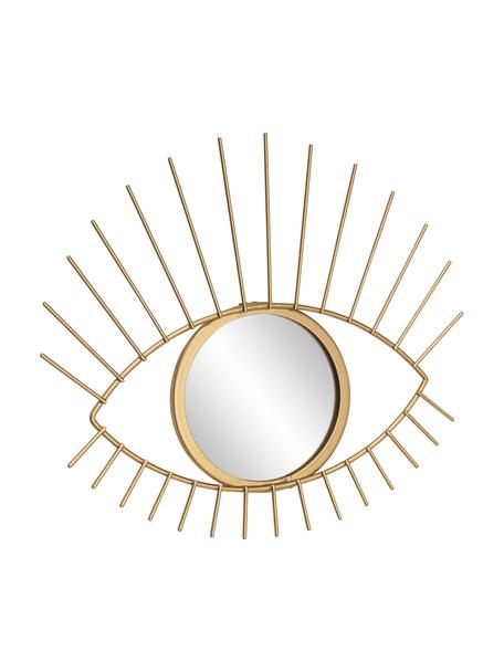 Specchio decorativo rotondo con cornice dorata Auge, Cornice: metallo rivestito, Superficie dello specchio: lastra di vetro, Dorato, Larg. 27 x Alt. 31 cm