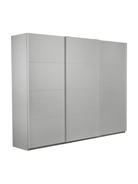 Schwebetürenschrank Mia, 3-türig, Holzwerkstoff aus heimischen Hölzern aus nachhaltiger Forstwirtschaft, beschichtet, Grau, B 270 x H 210 cm