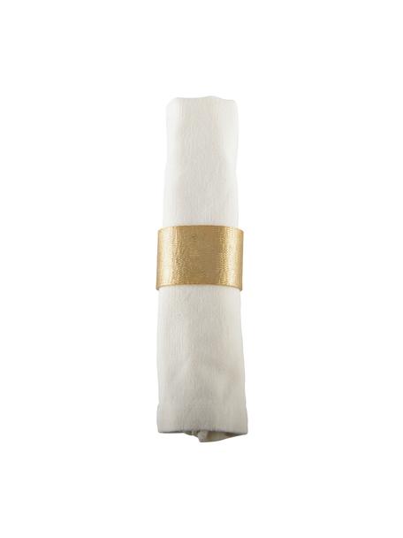 Ronds de serviette de table Simple, 4 pièces, Aluminium, enduit, Couleur dorée, brossé, larg. 4 cm, haut. 5 cm
