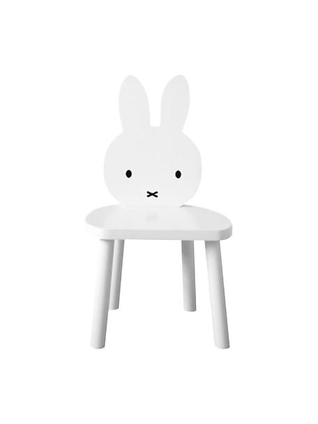 Holz-Kinderstuhl Miffy, Korpus: Kiefernholz, Beine: Birkenholz, Weiß, B 32 x H 59 cm