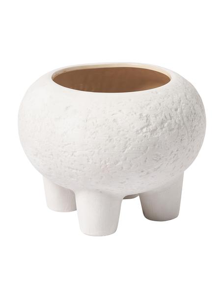 Übertopf Elm aus Steingut, Steingut, Weiß, Ø 36 x H 27 cm
